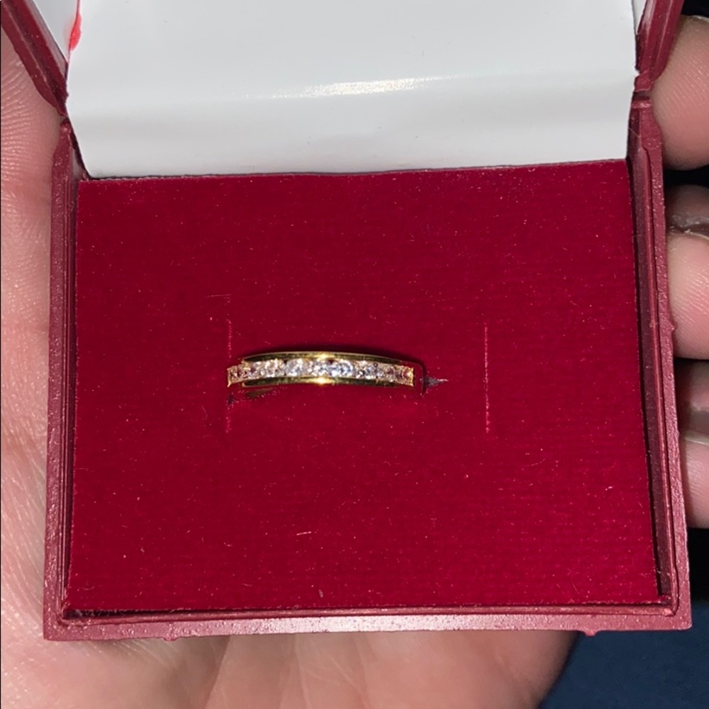 14K GOLD OVER 925 CZ Toe Ring